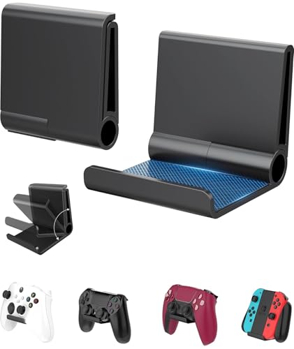 6amLifestyle 4 Pack Foldable Controller Wall Mount Holder, Xbox Controller Stand , Compatible with Xbox Switch, Adhesive/Screw,Remote Accessories, Keyboard Holder,Wall Mount Storage, Headphone & Headset Hanger - Image 1