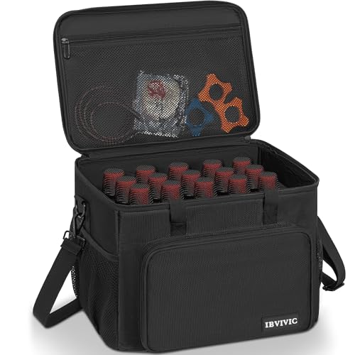 IBVIVIC IBIVIVIC 15 Slots Wireless System Microphone Mics Bag with Foam Mic Storage Bag for Singing, Karaoke, Party Sound Equipment Carrying Case - Image 1