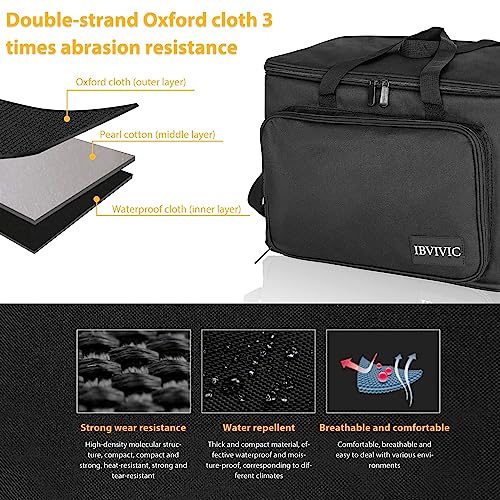IBVIVIC IBIVIVIC 15 Slots Wireless System Microphone Mics Bag with Foam Mic Storage Bag for Singing, Karaoke, Party Sound Equipment Carrying Case - Image 5