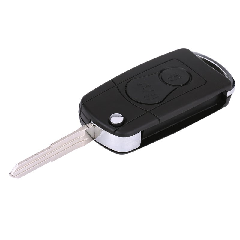 2 Buttons Car Key Fob Shell Case: High-Quality Durable ABS Plastic, Uncut Blade, Easy Installation Replacement Flip Folding Remote for Ssangyong Actyon, Kyron, Rexton - Image 1
