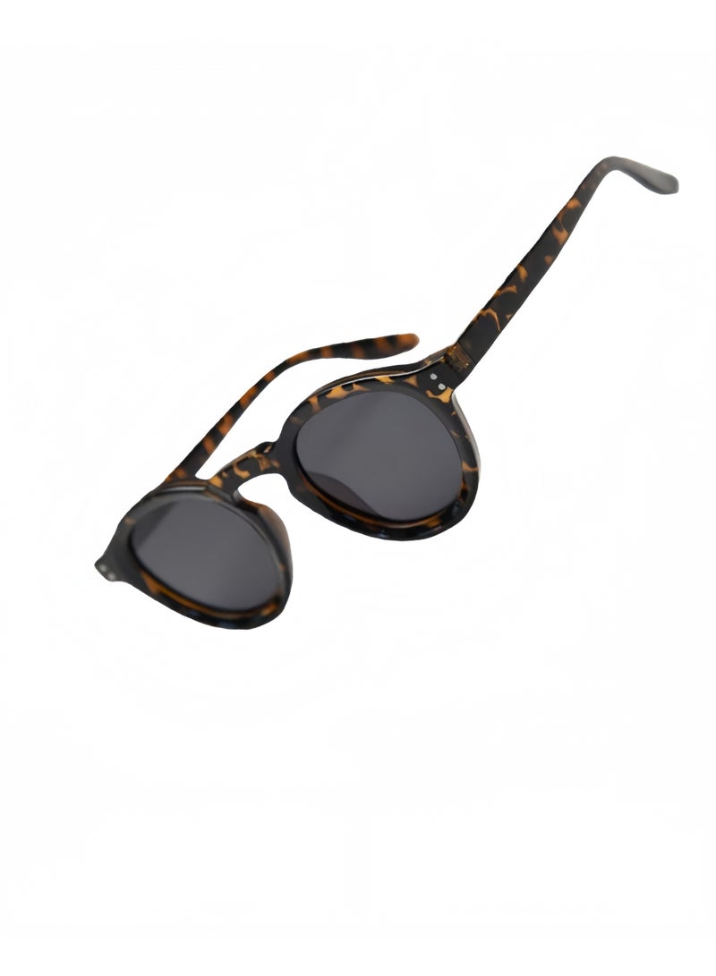 UV400 circular polarized sunglasses retro men's sunglasses, suitable for both men and women, suitable for desert driving, beach daily outdoor activities - Image 3