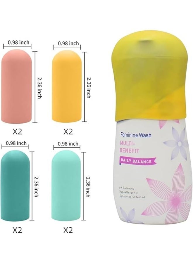 10Pack أغطية زجاجات السيليكون متعددة الأحجام, ملحقات السفر يجب أن يكون, سفينة بحرية أساسيات, حجم السفر المراحيض, أساسيات السفر للنساء الرجال, أدوات السفر, أكمام مرنة للتسرب الدليل - Image 2