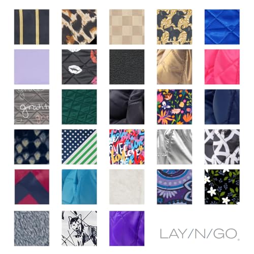 Lay-n-Go Cosmo Layflat Drawstring Cosmetic & Makeup Bag Organizer - Portable Drawstring Bag w/Zipper Pocket, Makeup Loops & More - Durable, Machine Washable Costmeic Bag for Travel (20", Elephants) - Image 4