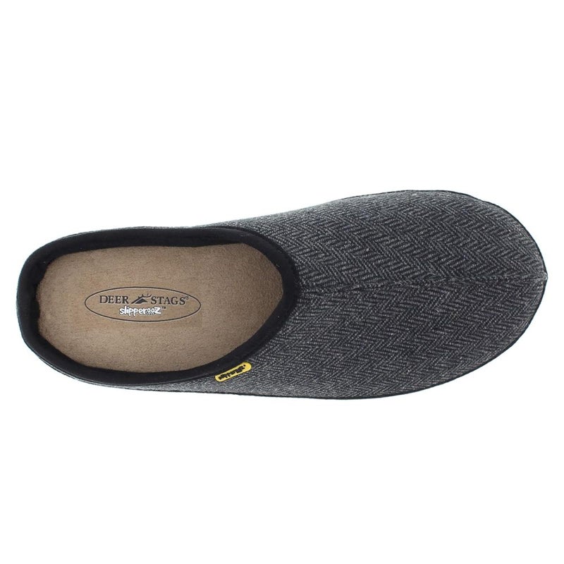 Deer Stags Men's Wherever Tweed Slipper, Black Tweed, 9 - Image 2