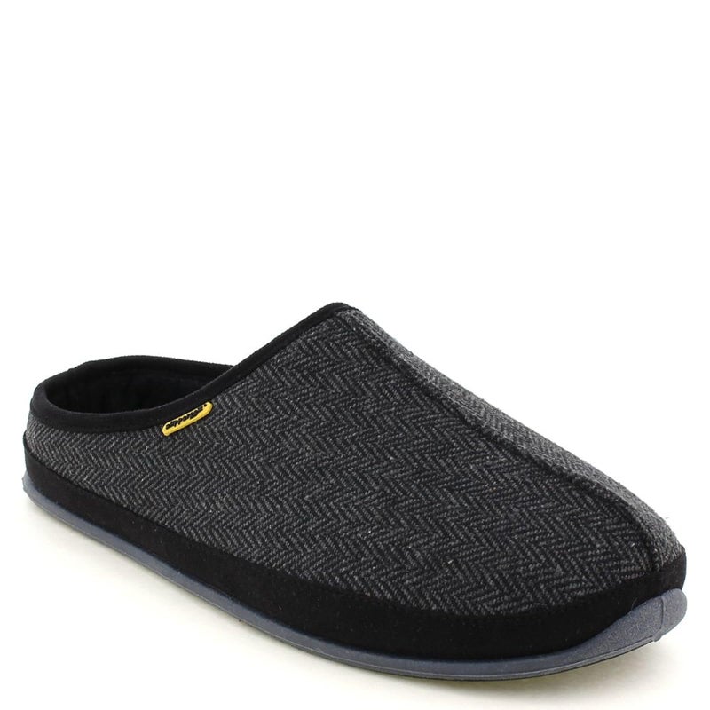 Deer Stags Men's Wherever Tweed Slipper, Black Tweed, 9 - Image 1