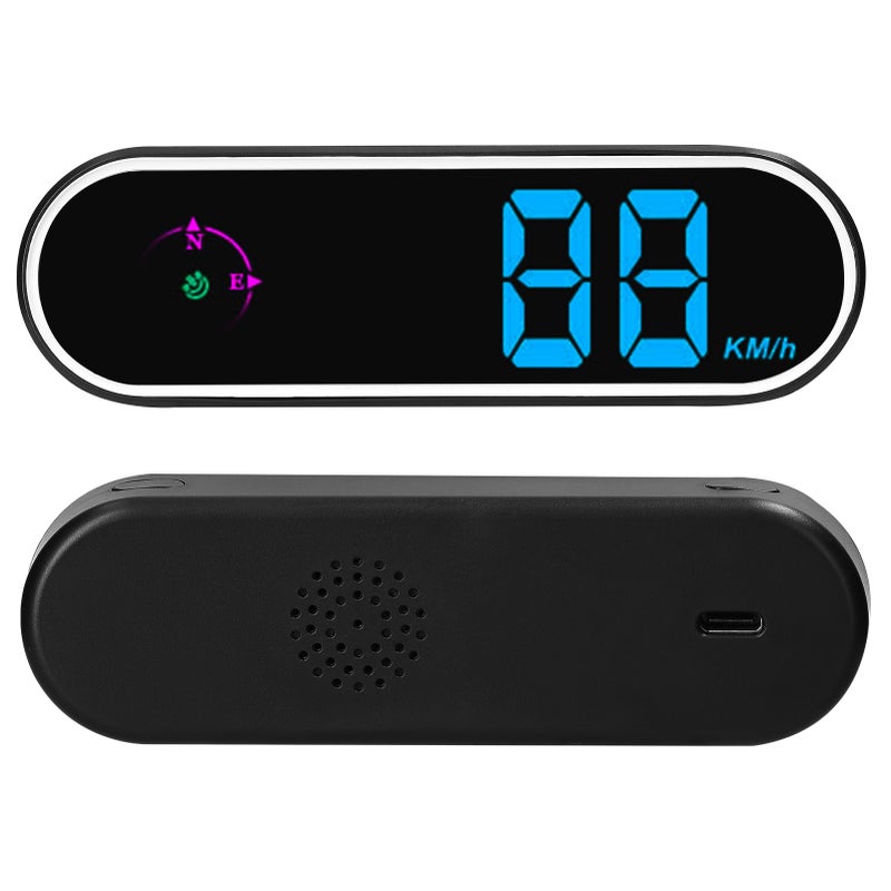 Car Headup Display GPS Digital Speedometer with Colorful LED Display Clock & Compass Function Overspeed Alarm for Car Truck SUV RV - Image 3