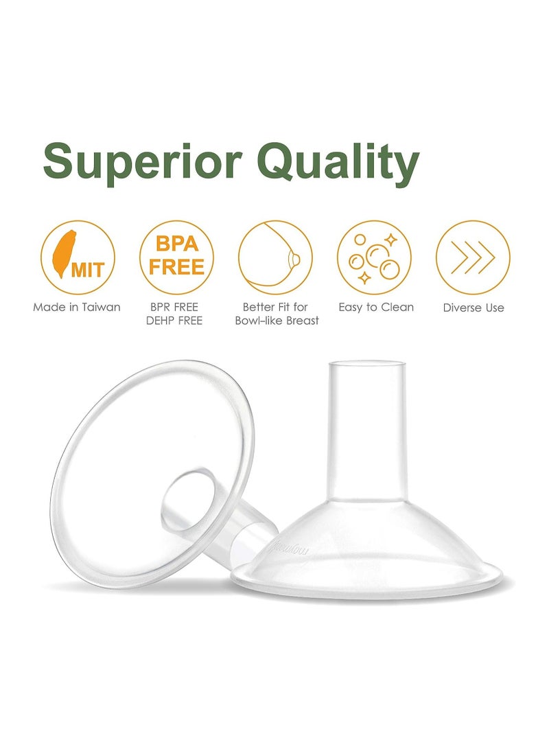 1Pc Pump Parts 20 mm Two-Piece Design Small Breastshield for Medela Breast Pumps Not Original for Medela Pump Parts Replace for Medela Shields Fit Flex Connector - Image 5