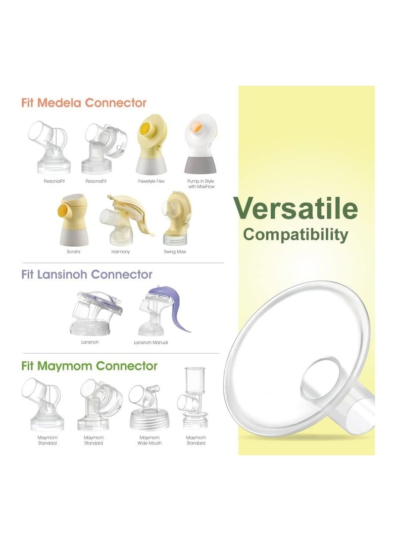 1Pc Pump Parts 20 mm Two-Piece Design Small Breastshield for Medela Breast Pumps Not Original for Medela Pump Parts Replace for Medela Shields Fit Flex Connector - Image 3