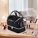 GR69N Nail Polish Organizer Case,Nail Storage Organizer Holds Nail Lamp & 50 Bottles Nail Polish,Travel Nail Tech Case,Nail Kit Organizer Bag Fits Nail Supplies & Manicure Tools,Black (Patented) - Image 3