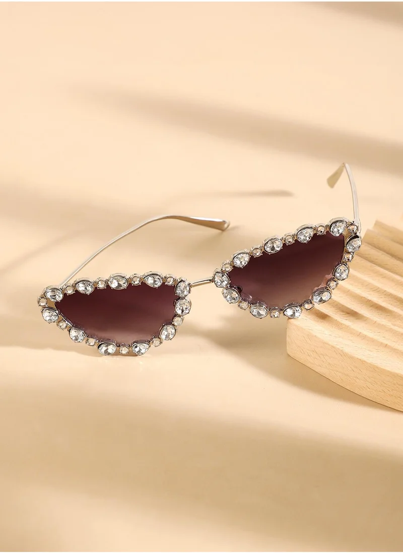 Haute Sauce The Swirl Rectangular Sunglasses - Midnight Black