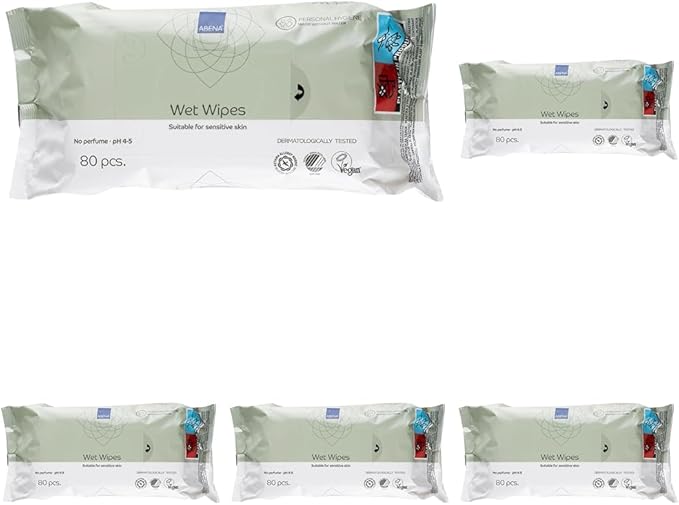 Abena Moist Skin CLeansing Wipes 18 x 20 cm Refill 80 Pcs - Image 1
