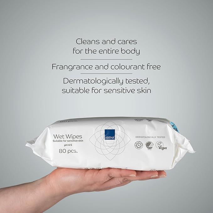Abena Moist Skin CLeansing Wipes 18 x 20 cm Refill 80 Pcs - Image 3