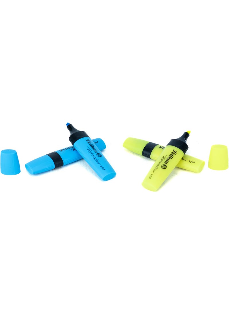 Pelikan Stylish Highlighter Pen Refillable Pastel Colored Practical Useful High Permanence Comfortable Design 4 Pieces  - Image 4