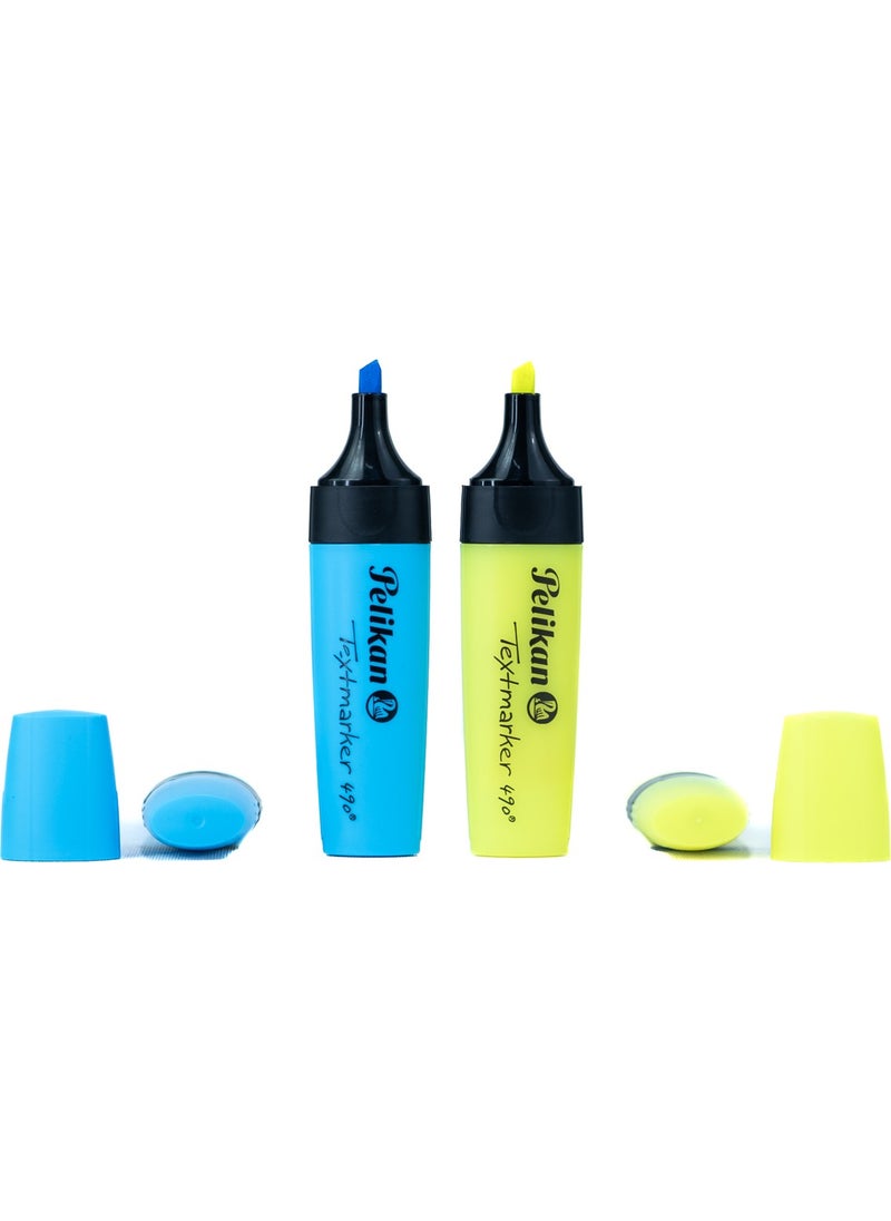 Pelikan Stylish Highlighter Pen Refillable Pastel Colored Practical Useful High Permanence Comfortable Design 4 Pieces  - Image 3