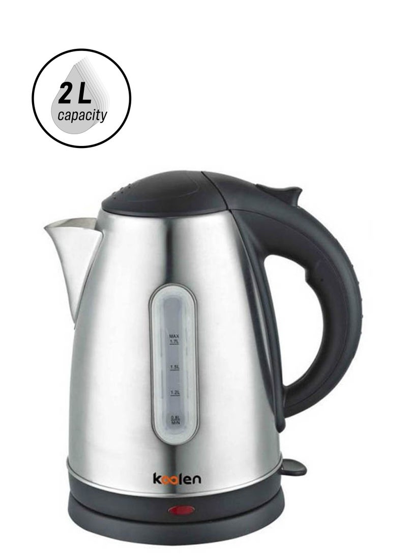 غلاية كهربائية 2 L 2200 W 800102009 فضي