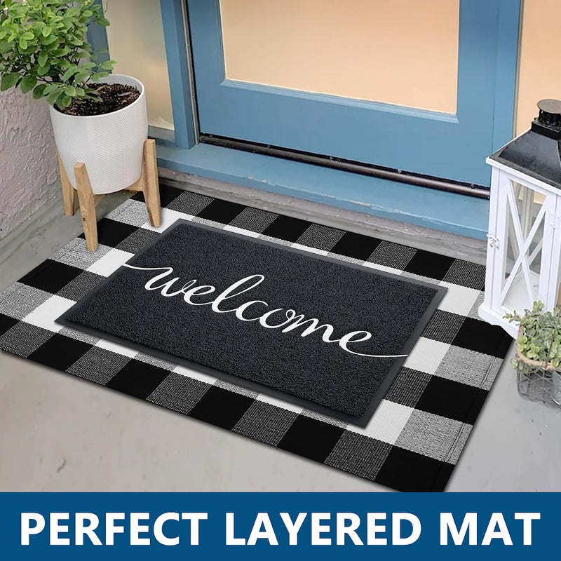 EARTHALL Funny Welcome Mats Outdoor, Front Door Mat for Outside Entry, Doormat Outside/Inside Entrance, Front Door Rugs for Entryway Indoor, Outdoor Mats for Home Entrance, Front Porch Decor 20"x32" - Image 3