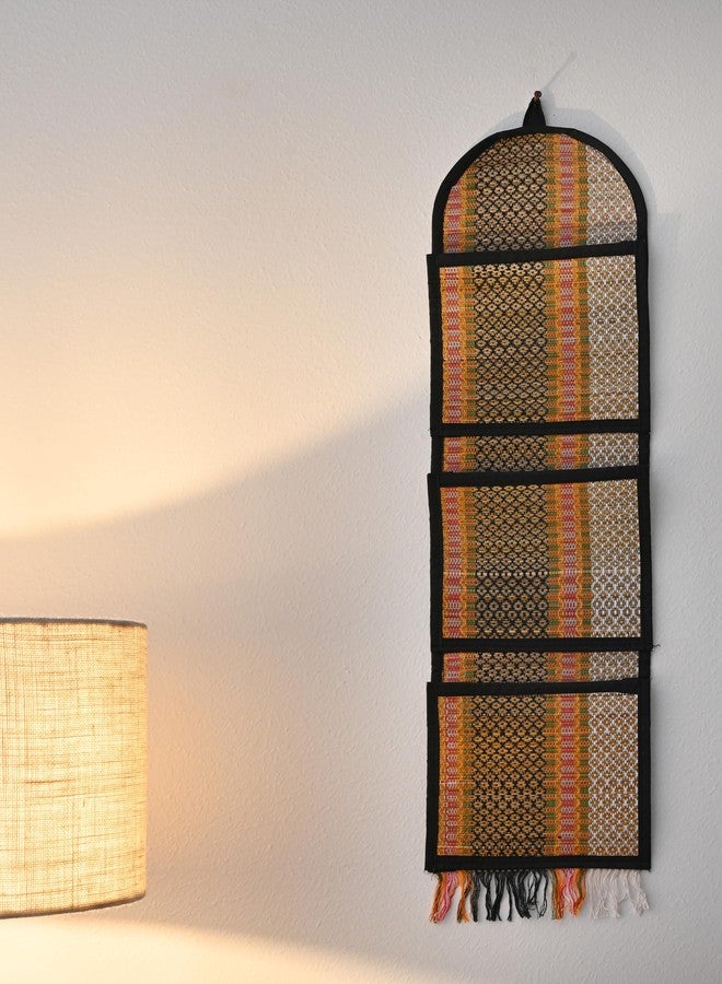KalaTree River Grass Wall Organizer for Home Decor | Handwoven Magazine & Letter Holder | 3 Pockets, Foldable Elegant | Eco-Friendly Korai Grass - Image 1