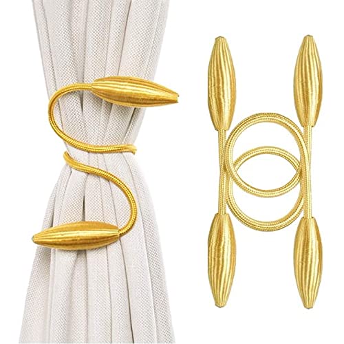 Gokich Gokich Polyester Blend Curtain Holder TiebackAlloy Curtain TiebackDrape Tie Backs Decorative Unique Design 2 Pcs Gold 