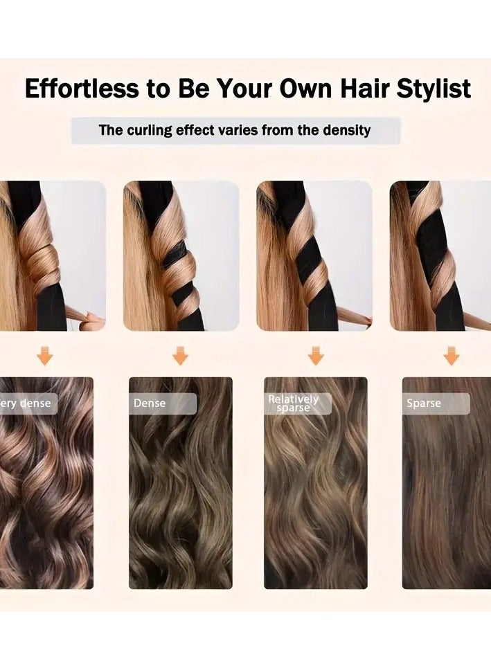 Generic Heatless Natural Wave Curling Wand Set - Lazy Curling Wand - Silk Curling Wand Headband - Overnight Natural Heatless Curling Wand for Most Hair Types Natural Curling Bands and Curling Wands, (Brown-Red) - Image 5