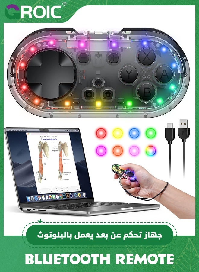GROIC Wireless Bluetooth Controller for Anki Remote Mac with 2 Pcs Gaming Finger Sleeves, Gamepad Sized Mini Controller for Switch-Windows-Android-MacOS with Cable and Strap  - Image 1