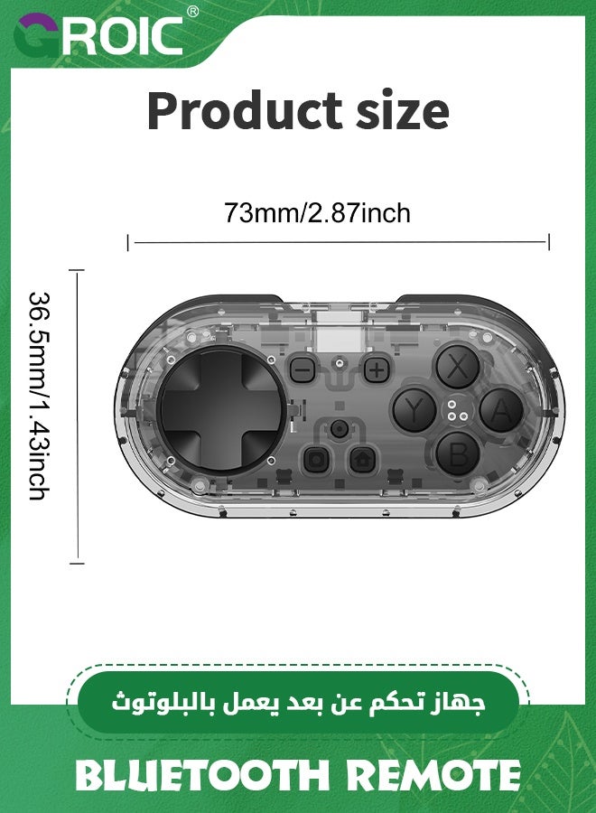 Wireless Bluetooth Controller for Anki Remote Mac with 2 Pcs Gaming Finger Sleeves, Gamepad Sized Mini Controller for Switch-Windows-Android-MacOS with Cable and Strap