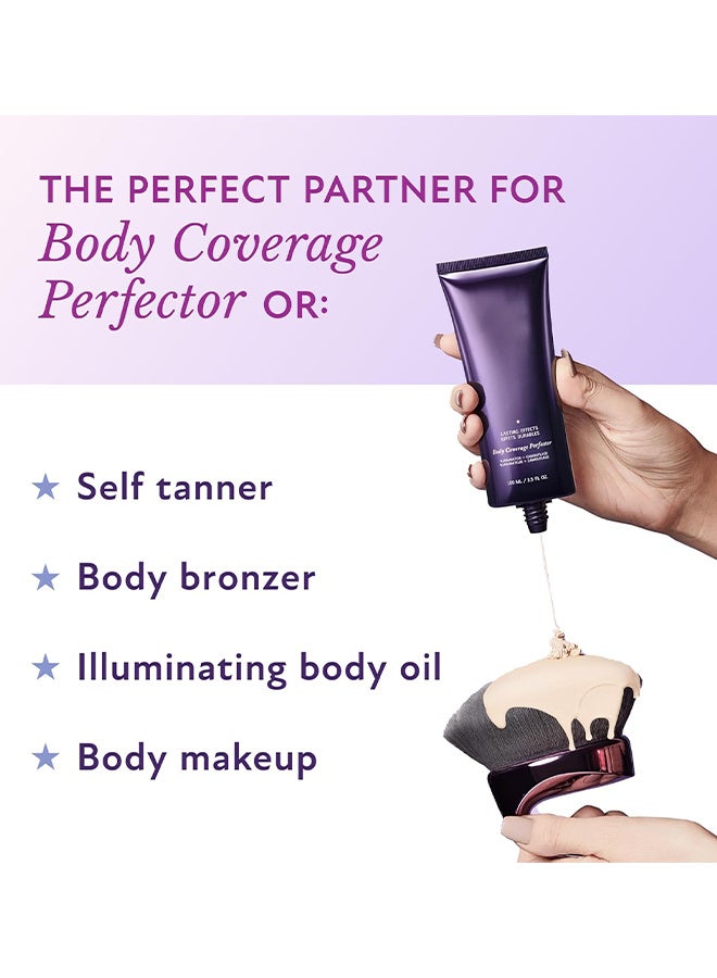 دبليو فرشاة الجسم Blend & Blur - فرشاة كابوكي للجسم ، فرشاة التسمير ، فرشاة التسمير الذاتي ، فرشاة المكياج الكبيرة ، فرشاة كريم الأساس كابوكي ، فرشاة التسمير الذاتي ، فرشاة مكياج الجسم ، فرشاة برونز مع حقيبة تخزين - Image 3