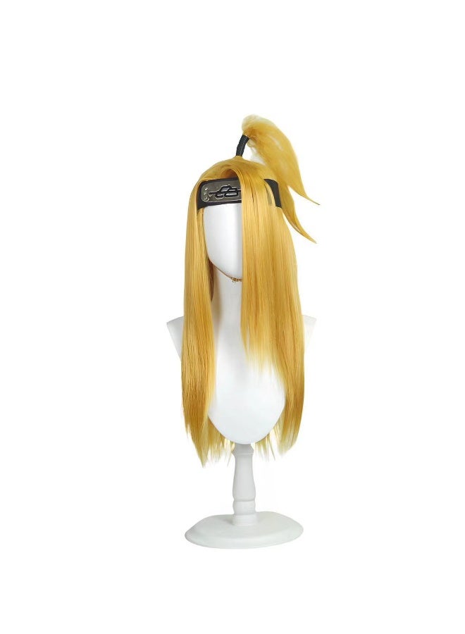 Naruto Deidara Cosplay Wig Holiday Party cosplay Wig + Forehead Protection - Image 1