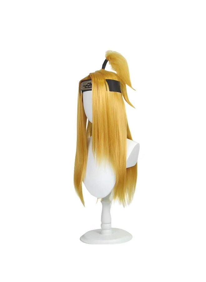 Naruto Deidara Cosplay Wig Holiday Party cosplay Wig + Forehead Protection - Image 3