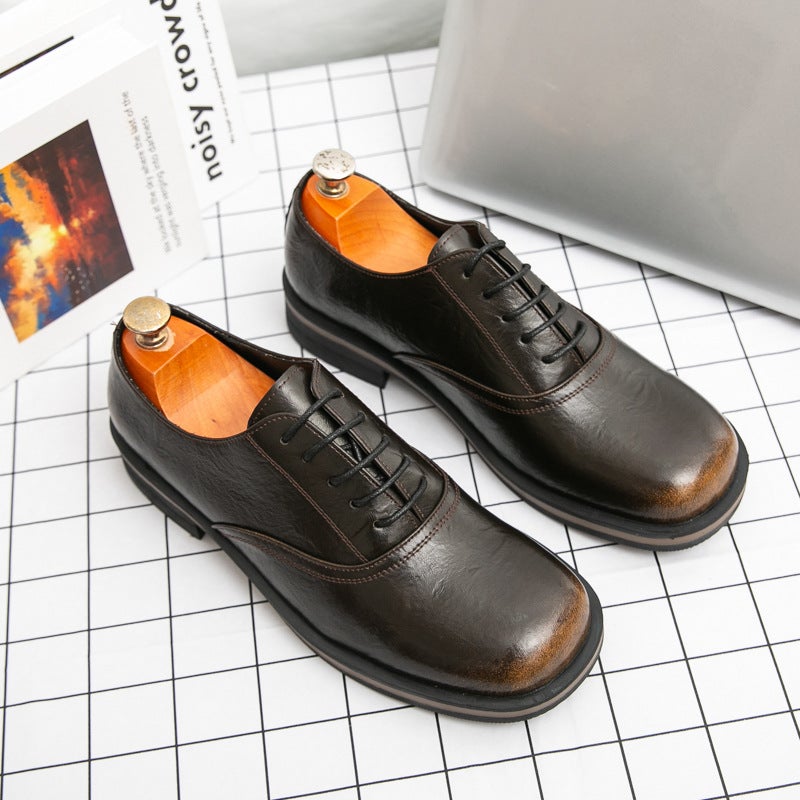 Color Polished Men'S Leather Shoes Pointed Toe British Style Derby Shoes Casual Business Formal Wear Large Size Groom'S Wedding - Image 1