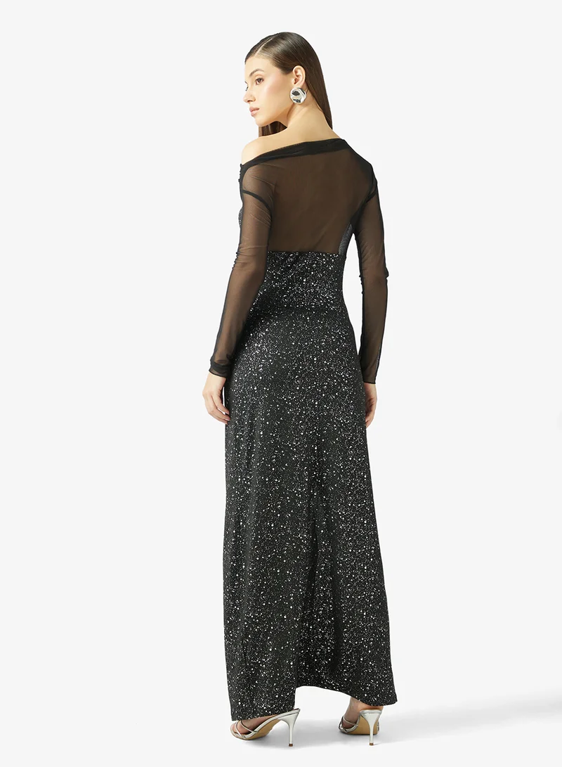 Ella Limited Edition Off Shoulder Shimmer Dress