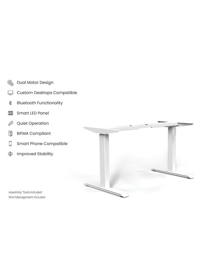fashionhome - Multifunctional Modern Design Bluetooth Enabled Electronic Control Adjustable Height Computer Desk Gaming Table Workstation Study Table Working Desk for Home and Office 70.9x45.3x23.6 Inch - Image 1