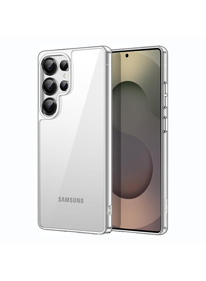 O Ozone Clear Classic Case Compatible With Samsung S25 Ultra | Transparent Slim Soft TPU Back Cover | Anti-Yellow Shockproof Protective Phone Case - Image 1