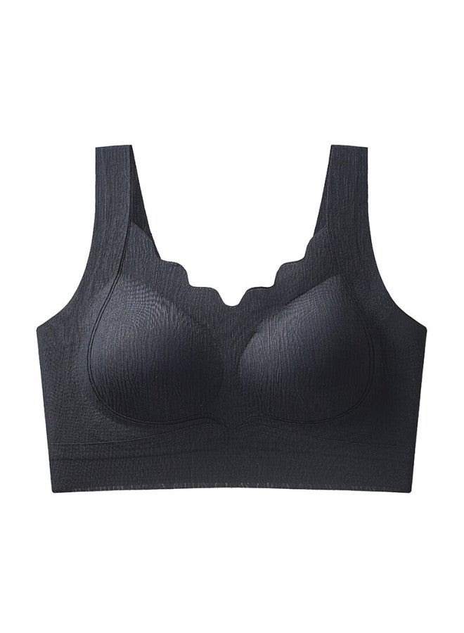 Gujin Women's Seamless Lift-up Vest Bra Small Chest Push-up Back Beauty Underwear Side Breast Gathering Anti-sagging Bra - Image 4