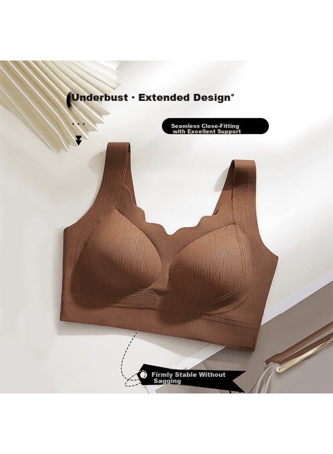 Gujin Women's Seamless Lift-up Vest Bra Small Chest Push-up Back Beauty Underwear Side Breast Gathering Anti-sagging Bra - Image 5