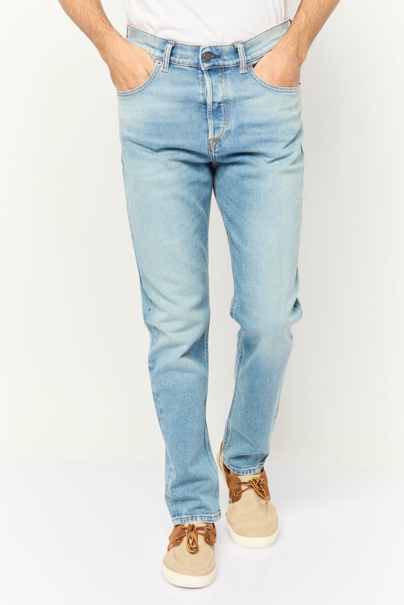 DIESEL جينز رجالي 2005 د-فاينينغ بقصة عادية مغسول وقابل للتمدد، أزرق فاتح - Image 1