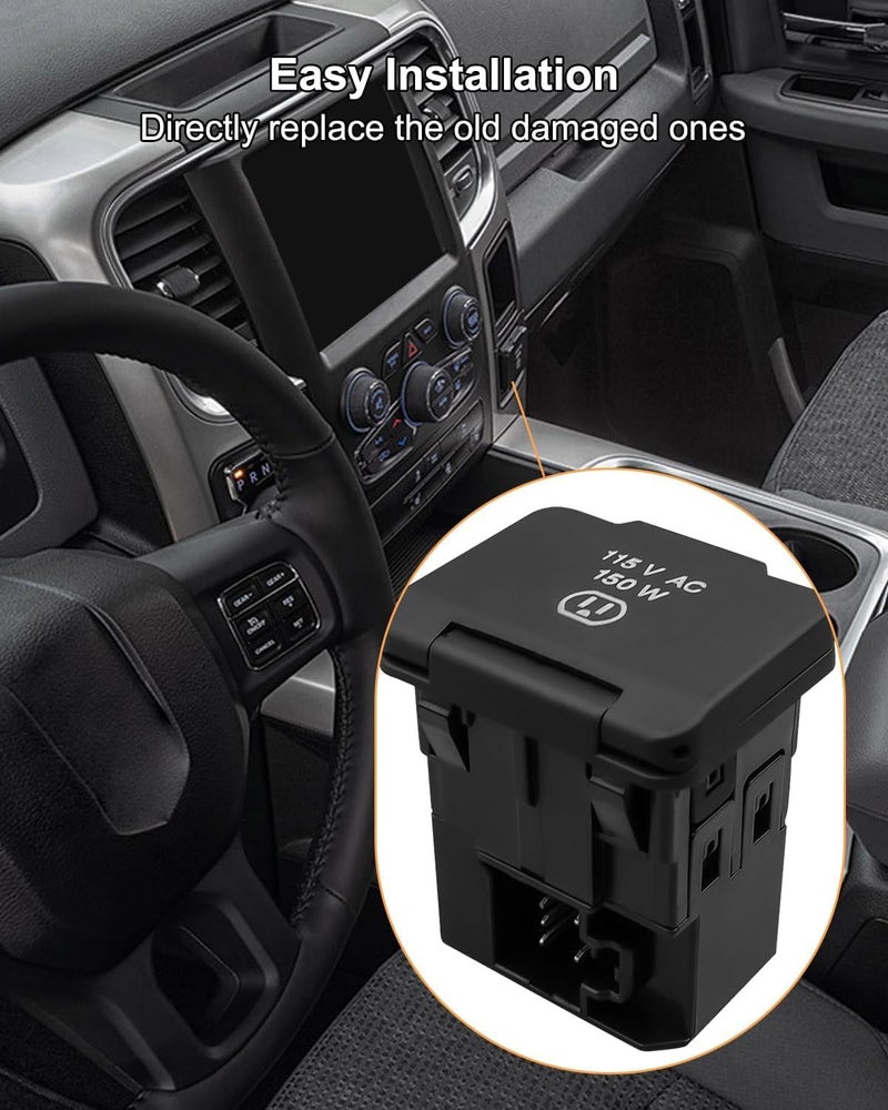 TIKSCIENCE Power Outlet Inverter Fit for Ram 1500 2500 3500 4500 5500 2013-2016 Replace 68159295AB - Image 5
