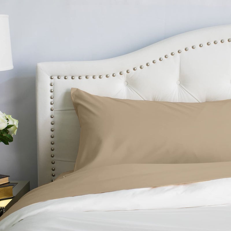 PeachSkinSheets مجموعة ورقة Mocha Light Peachskinsha - مستوى 1500TC من النعومة - أوراق تبريد ناعمة إضافية للنوم الساخن والتعرق الليلي - XL بالحجم الكامل  - Image 1