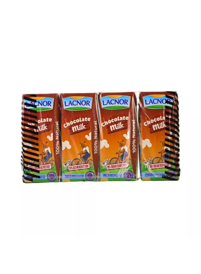 Lacnor Chocolate Flavored Milk Reduced Sugar Drink Source of Protein and Calcium- 8X180ml - Image 2