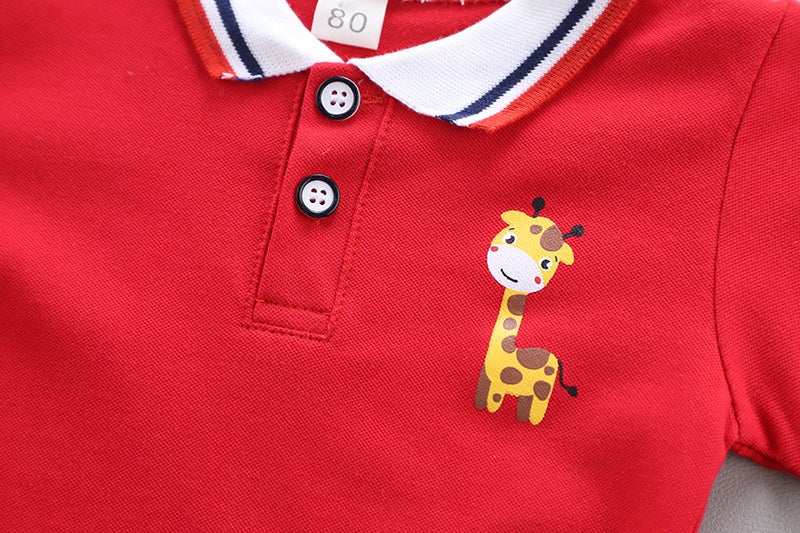 Infant Baby Boys & Girls Summer Cartoon Casual Suspender Shorts Two-piece Set - Image 2