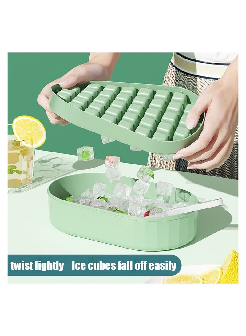 Daigiit Ice Cube Tray /Soft Bottom 72 Grid/Double Layer Set/With Ice Shovel/Green - Image 4