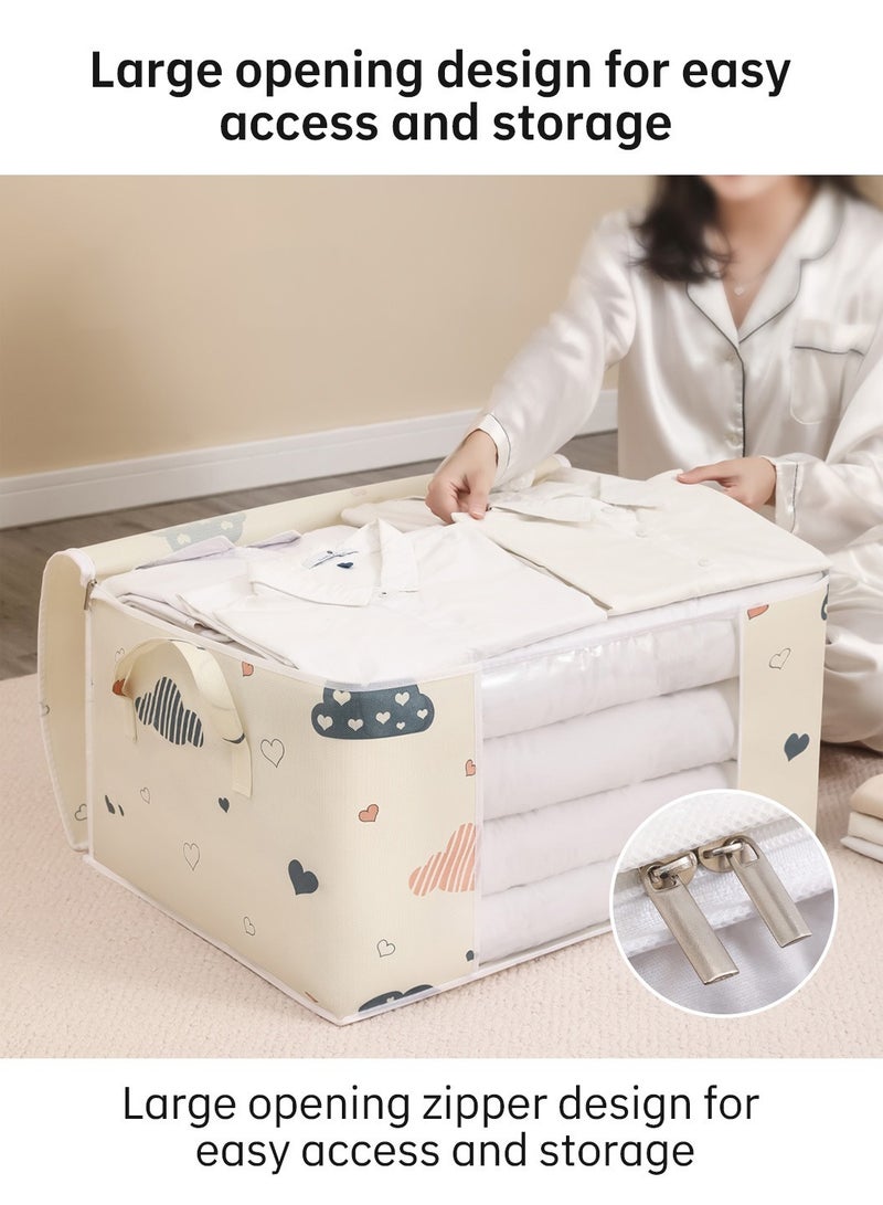 ميكسد 3 مجموعات من الملابس ، وبطانية قابلة للطي حقيبة ، غرفة نوم ، خزانة ، الملابس ، لحاف ، مع غطاء مقبض حاوية - Image 2