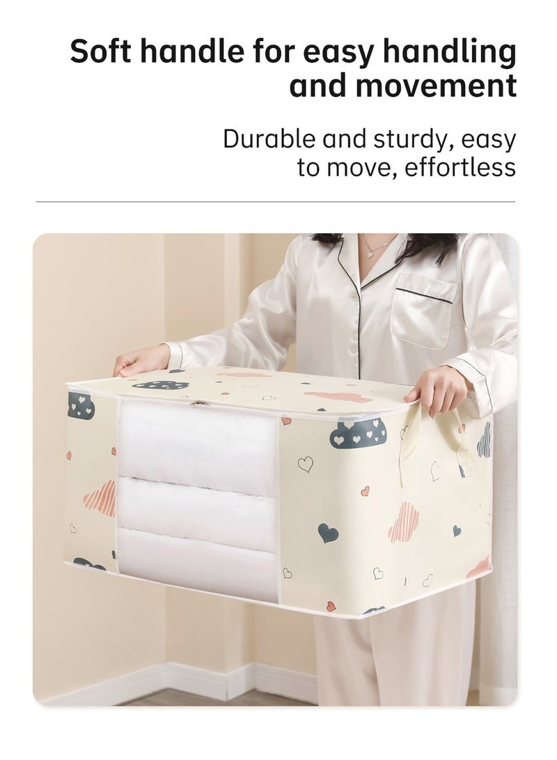 ميكسد 3 مجموعات من الملابس ، وبطانية قابلة للطي حقيبة ، غرفة نوم ، خزانة ، الملابس ، لحاف ، مع غطاء مقبض حاوية - Image 3