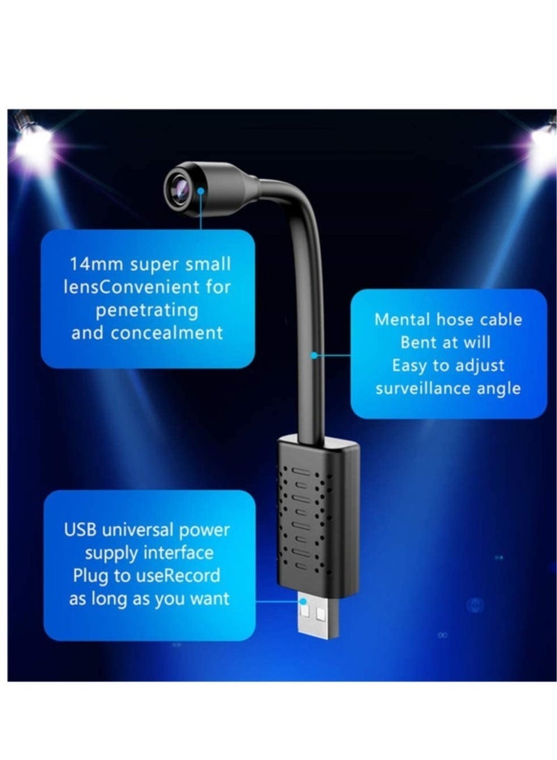 ELTRAZONE Portable Wifi Security Camera Smart Mini Wireless USB IP Camera Flexible 360 Degree Loop Video Motion Detection Camera (Black) Electronics - Image 4