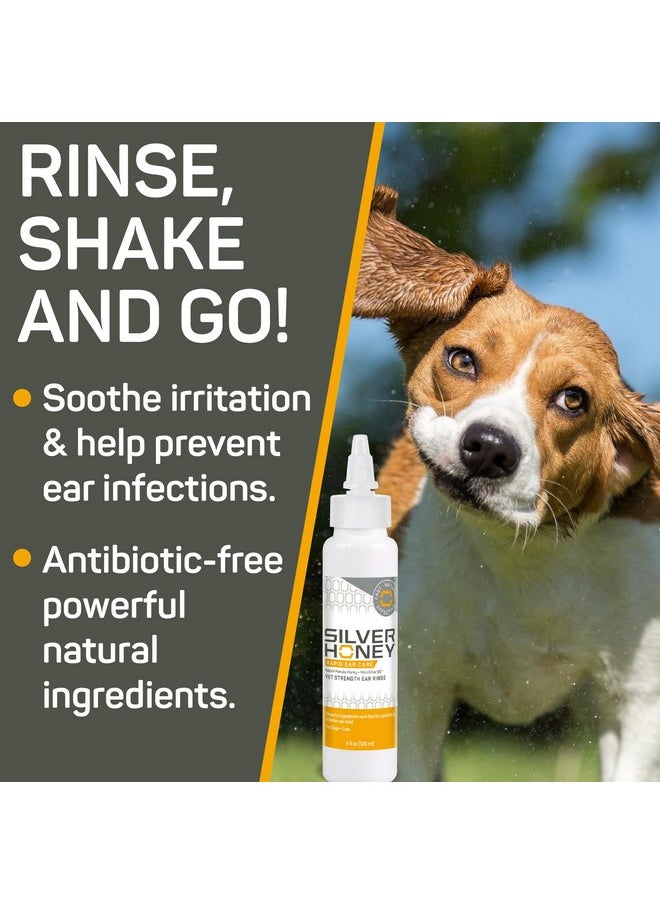 Absorbine - Silver Honey Rapid Ear Care Vet Strength Ear Rinse, 4Oz, Manuka Honey & Microsilver Bg, Safe For Dogs & Cats - Image 1