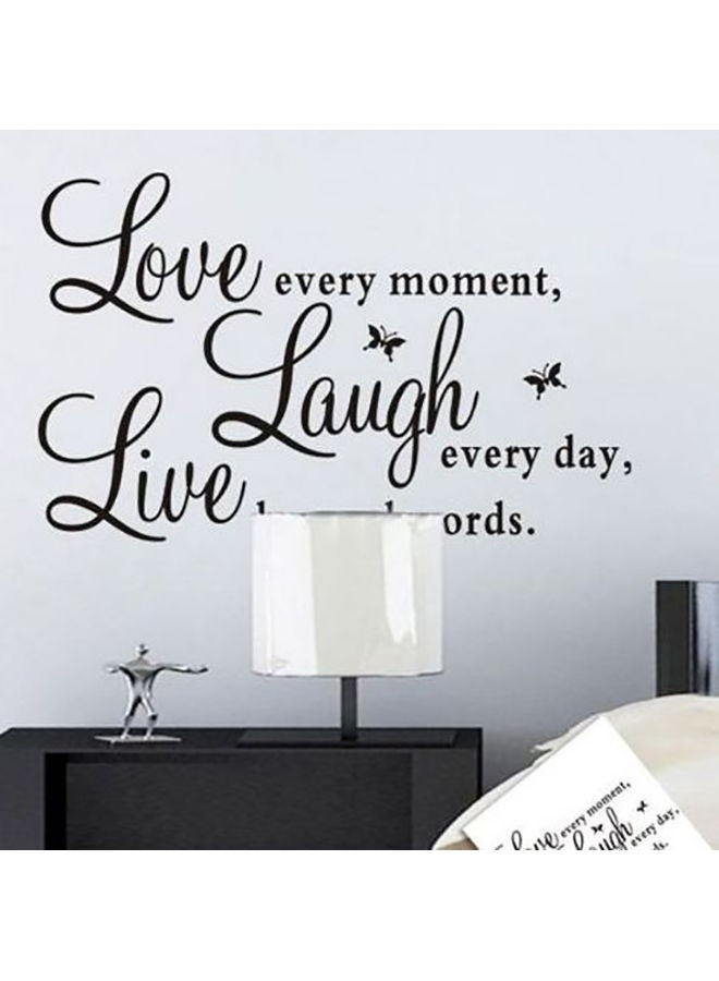 نيبمينينت Love Laugh Live Themed Wall Sticker Black - Image 2