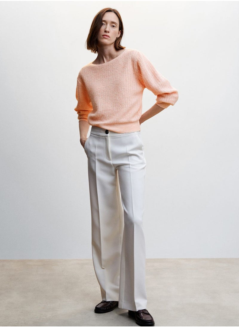 MANGO - Boat Neck Knitted Sweater - Image 1