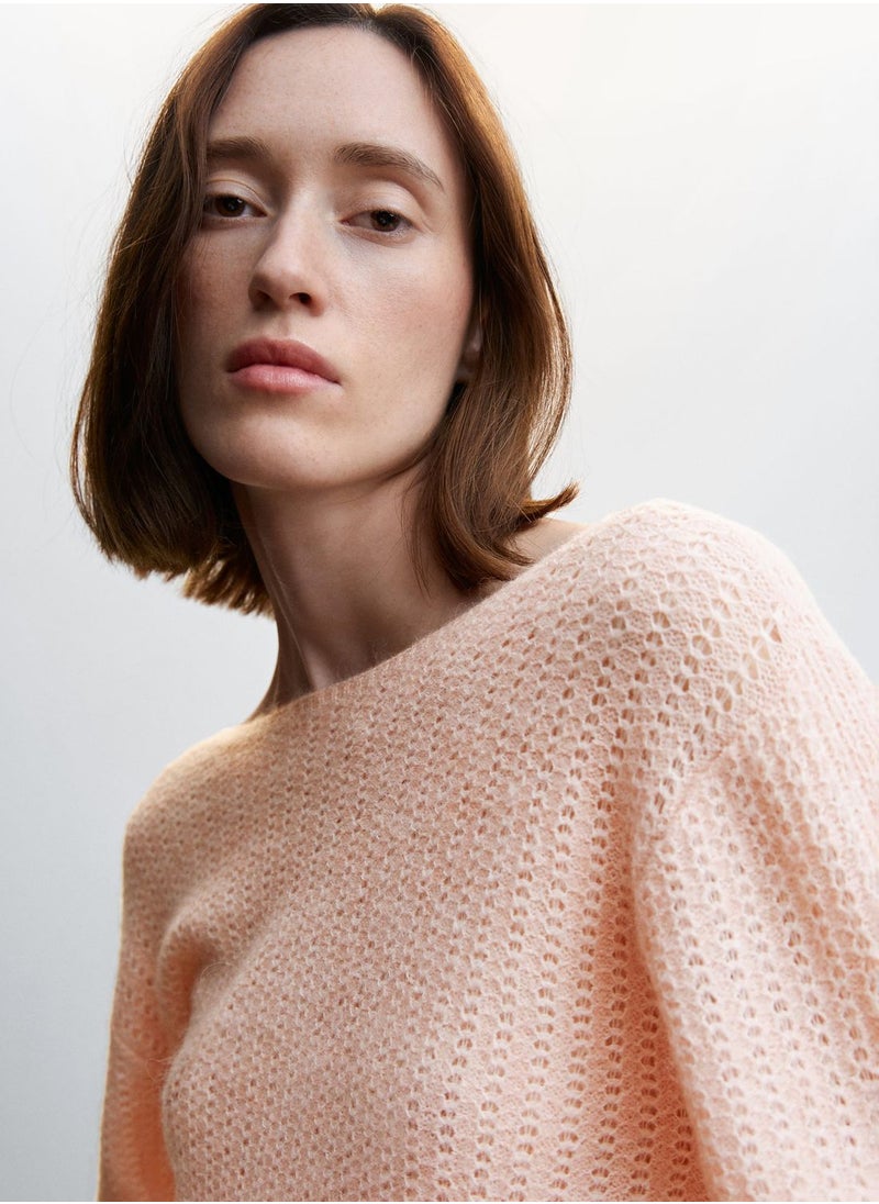 MANGO - Boat Neck Knitted Sweater - Image 1
