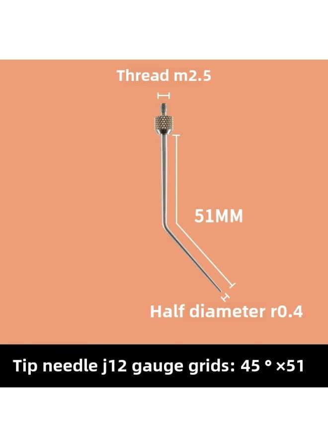 # Dial Indicator Needle Flat Tip Measuring Special-shaped Gauge Needle Curved Gauge Measuring Table. Thousands Of Minutes Meter High-Color:J12 45°×51MM  - Image 1