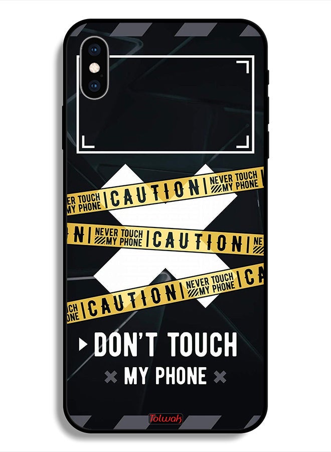 Tolwak Protective Case For Apple iPhone X Caution Never Touch My Phone - Image 1