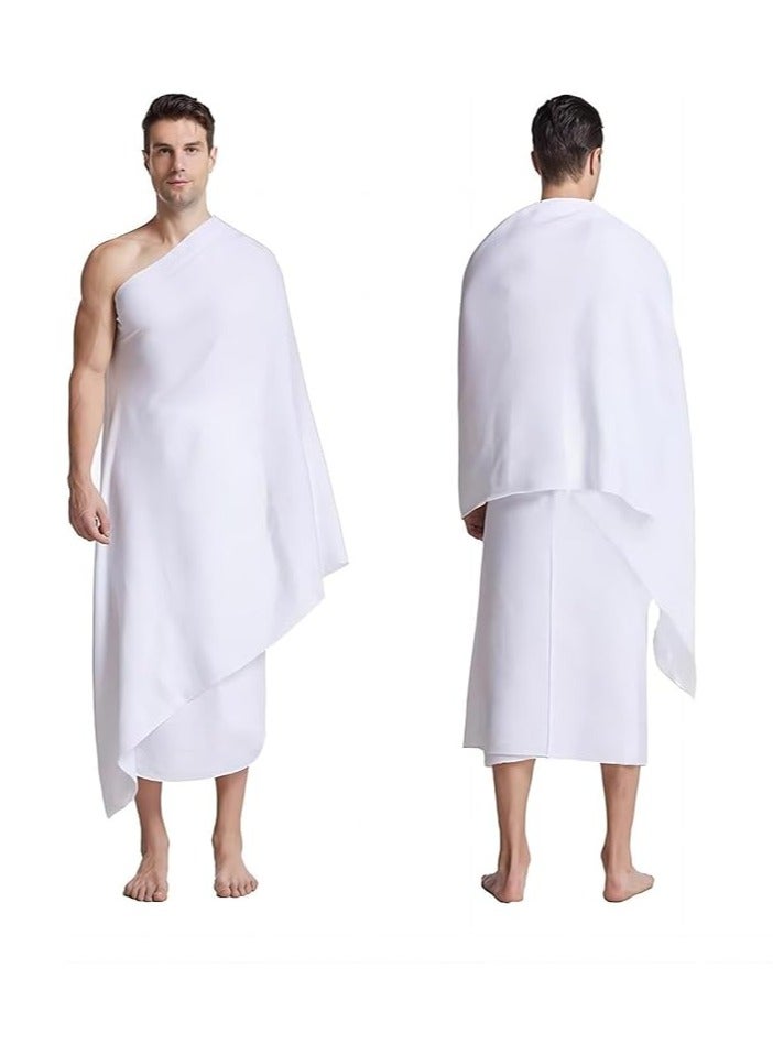elif Ihram Set Hajj & Umrah | Turkish Cotton | Non-Stitched 2-Piece | 215x105 cm | Ehram Ahram | ELIF | 1250g - Image 3